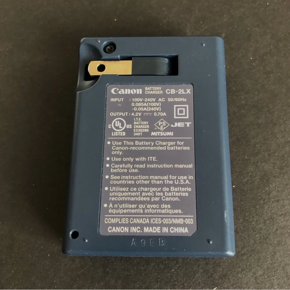 Canon CB-2LX Battery Charger for NB-5L Battery Tested